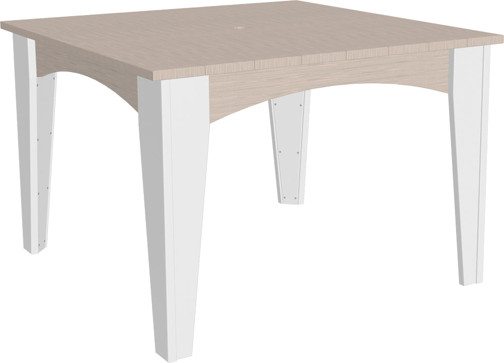 LuxCraft 44" Square Island 5-Piece Dining Table Set