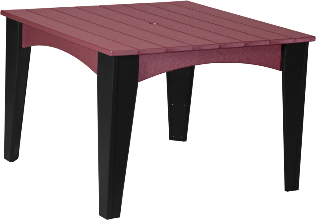 LuxCraft 44" Square Island 5-Piece Dining Table Set