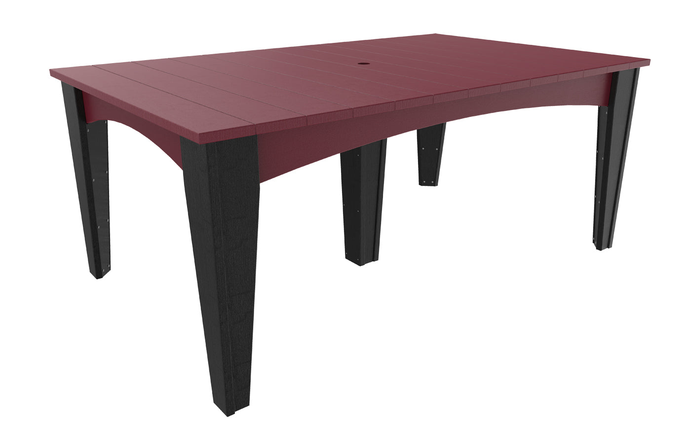 LuxCraft 44" x 72" Island 7-Piece Dining Table Set