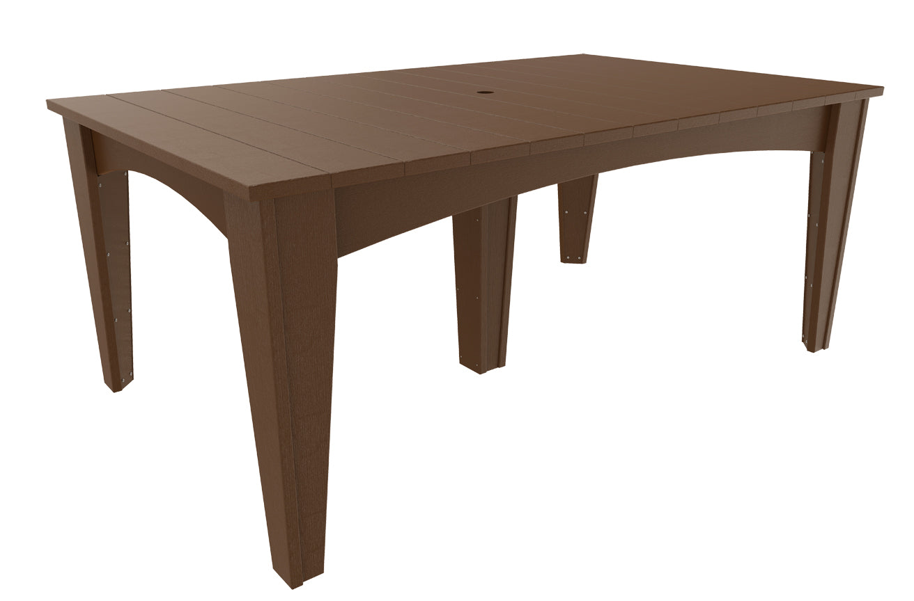 LuxCraft 44" x 72" Island 7-Piece Dining Table Set