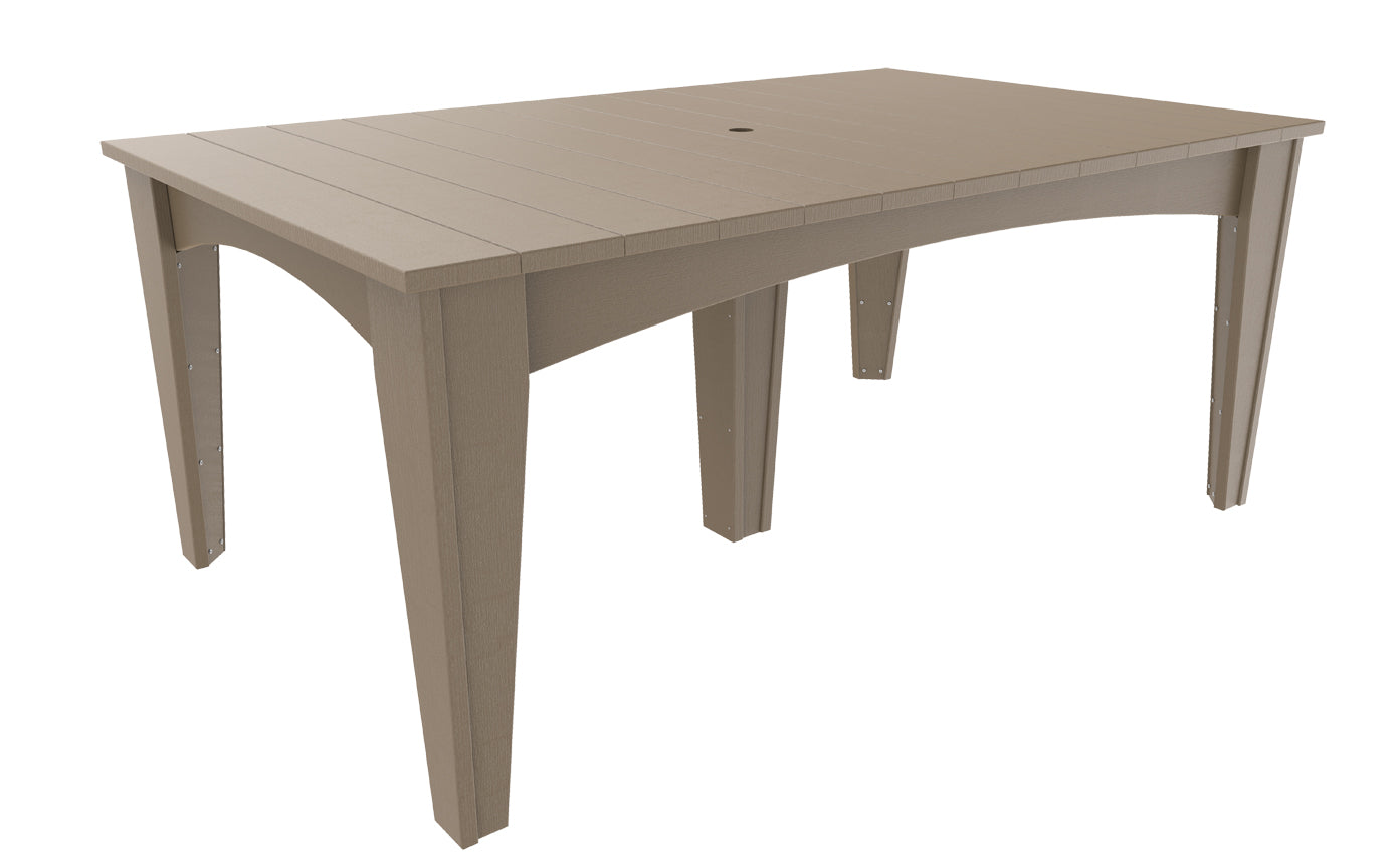 LuxCraft 44" x 72" Island 7-Piece Dining Table Set