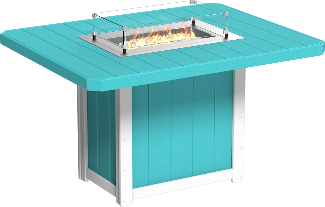 LuxCraft Lumin 62" Rectangular Counter Height Fire Table