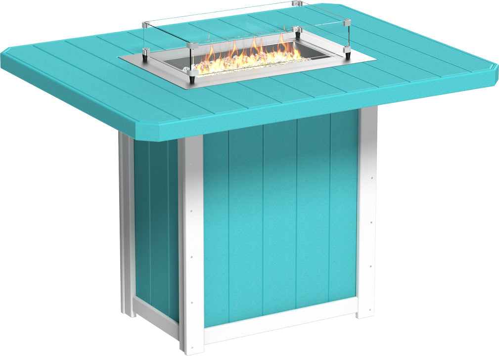 LuxCraft Lumin 62" Rectangular Bar Height Fire Table