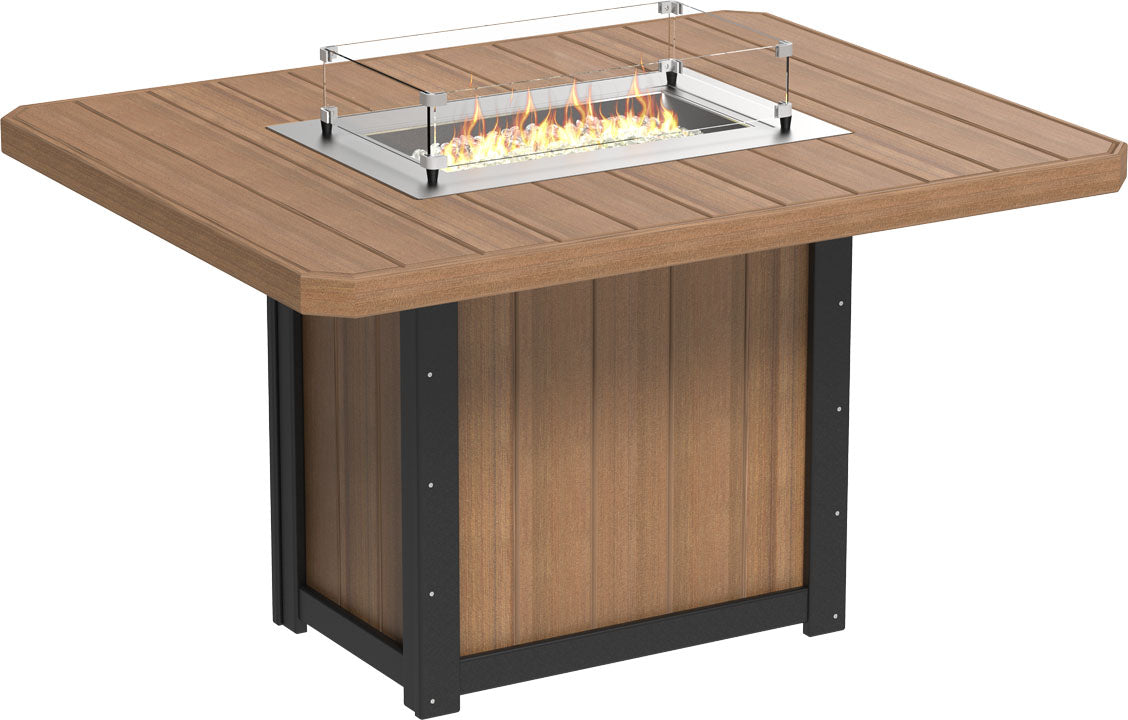 LuxCraft Lumin 62" Rectangular Counter Height Fire Table