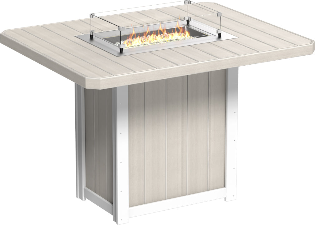 LuxCraft Lumin 62" Rectangular Bar Height Fire Table