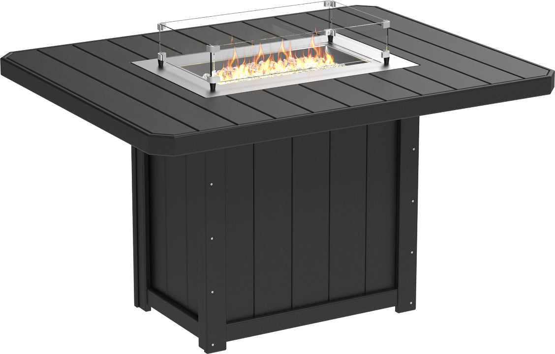 LuxCraft Lumin 62" Rectangular Counter Height Fire Table