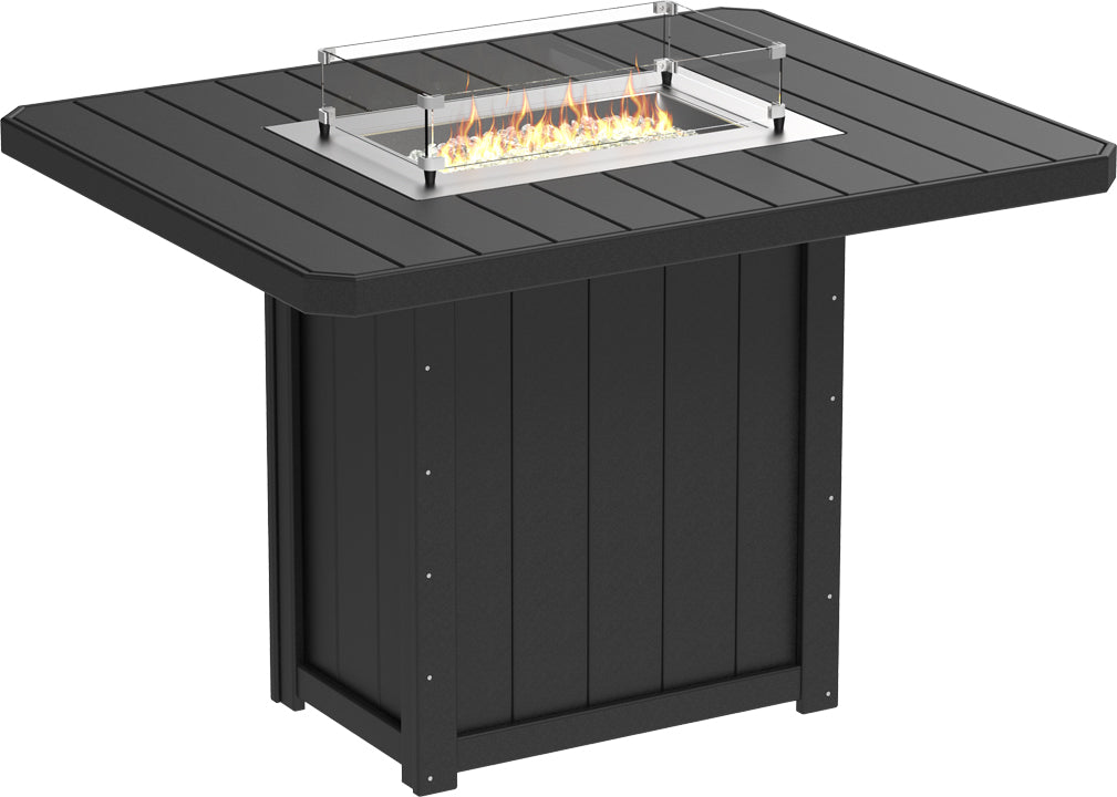 LuxCraft Lumin 62" Rectangular Bar Height Fire Table