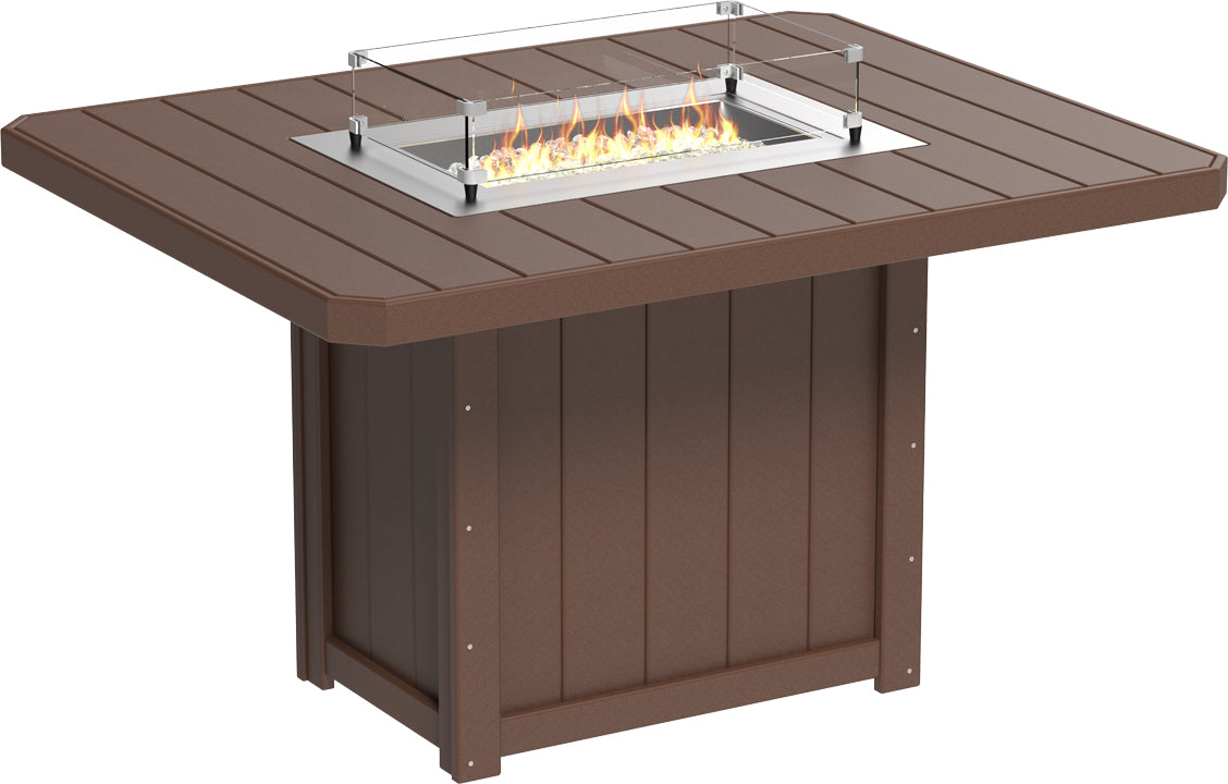 LuxCraft Lumin 62" Rectangular Counter Height Fire Table