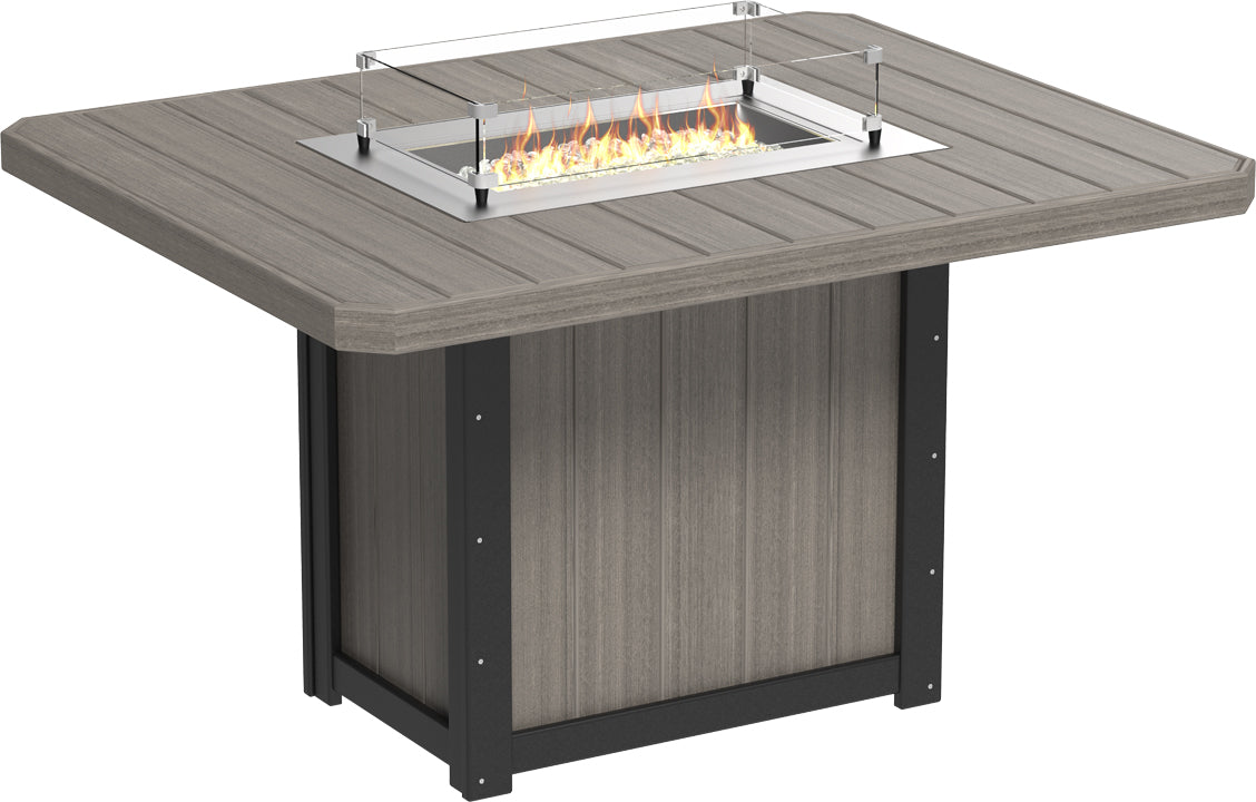 LuxCraft Lumin 62" Rectangular Counter Height Fire Table