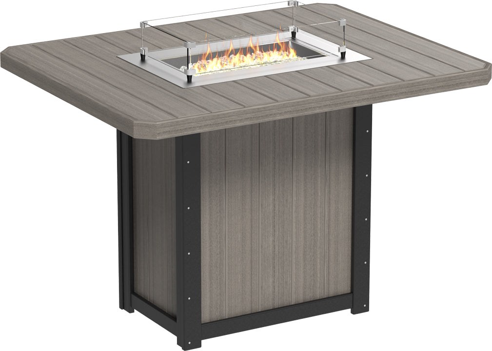 LuxCraft Lumin 62" Rectangular Bar Height Fire Table
