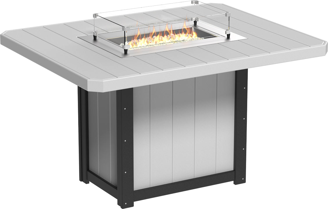 LuxCraft Lumin 62" Rectangular Counter Height Fire Table