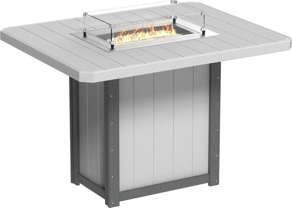 LuxCraft Lumin 62" Rectangular Bar Height Fire Table