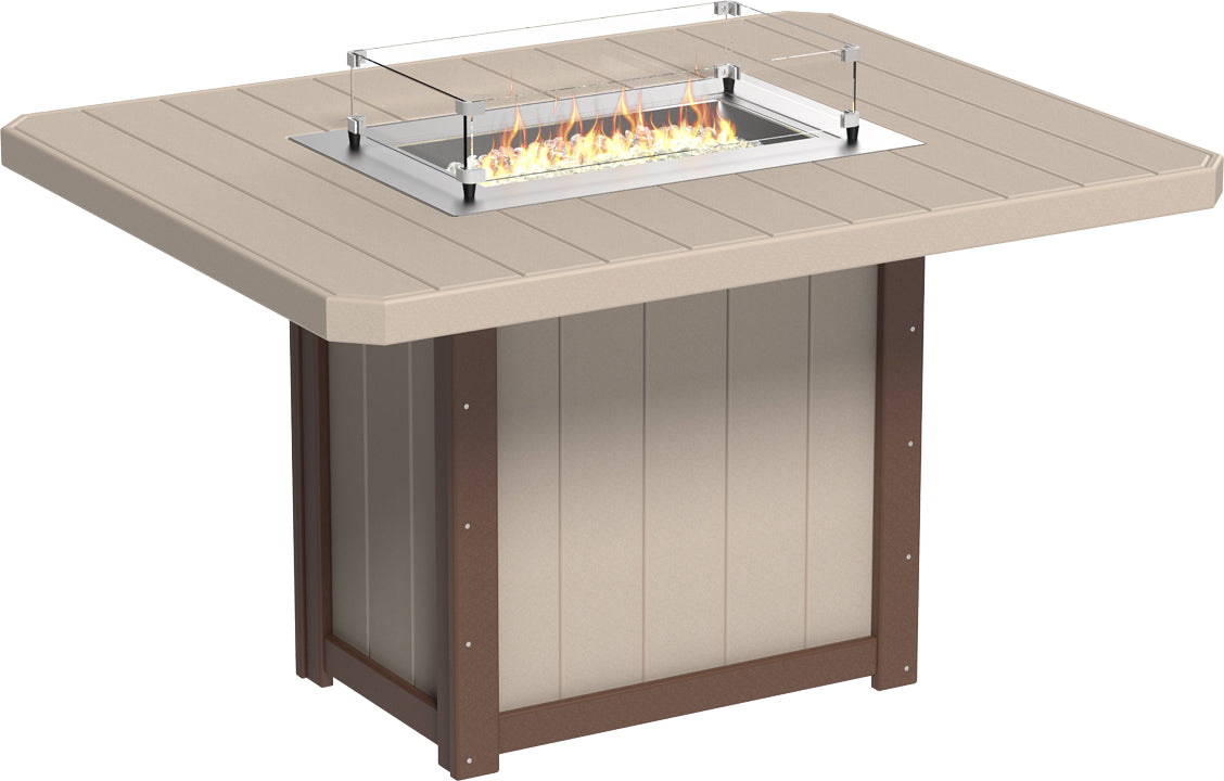 LuxCraft Lumin 62" Rectangular Counter Height Fire Table