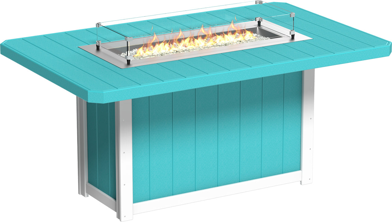 LuxCraft Lumin 79" Rectangular Counter Height Fire Table