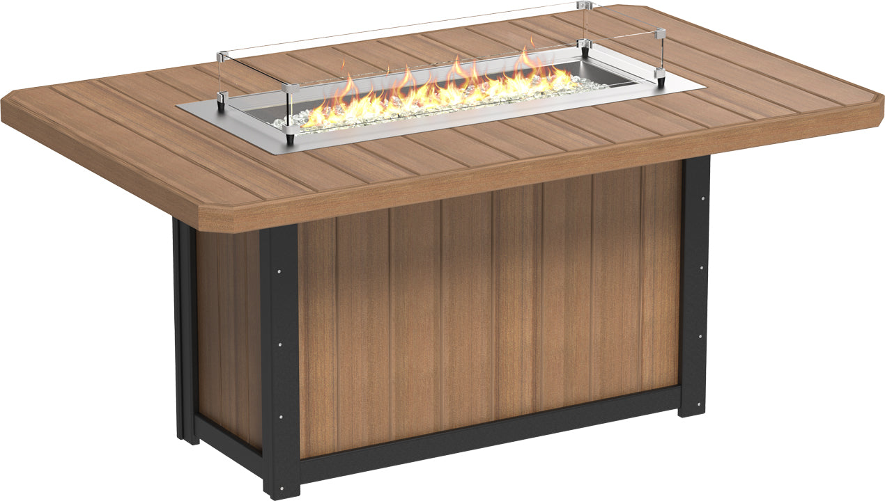 LuxCraft Lumin 79" Rectangular Counter Height Fire Table