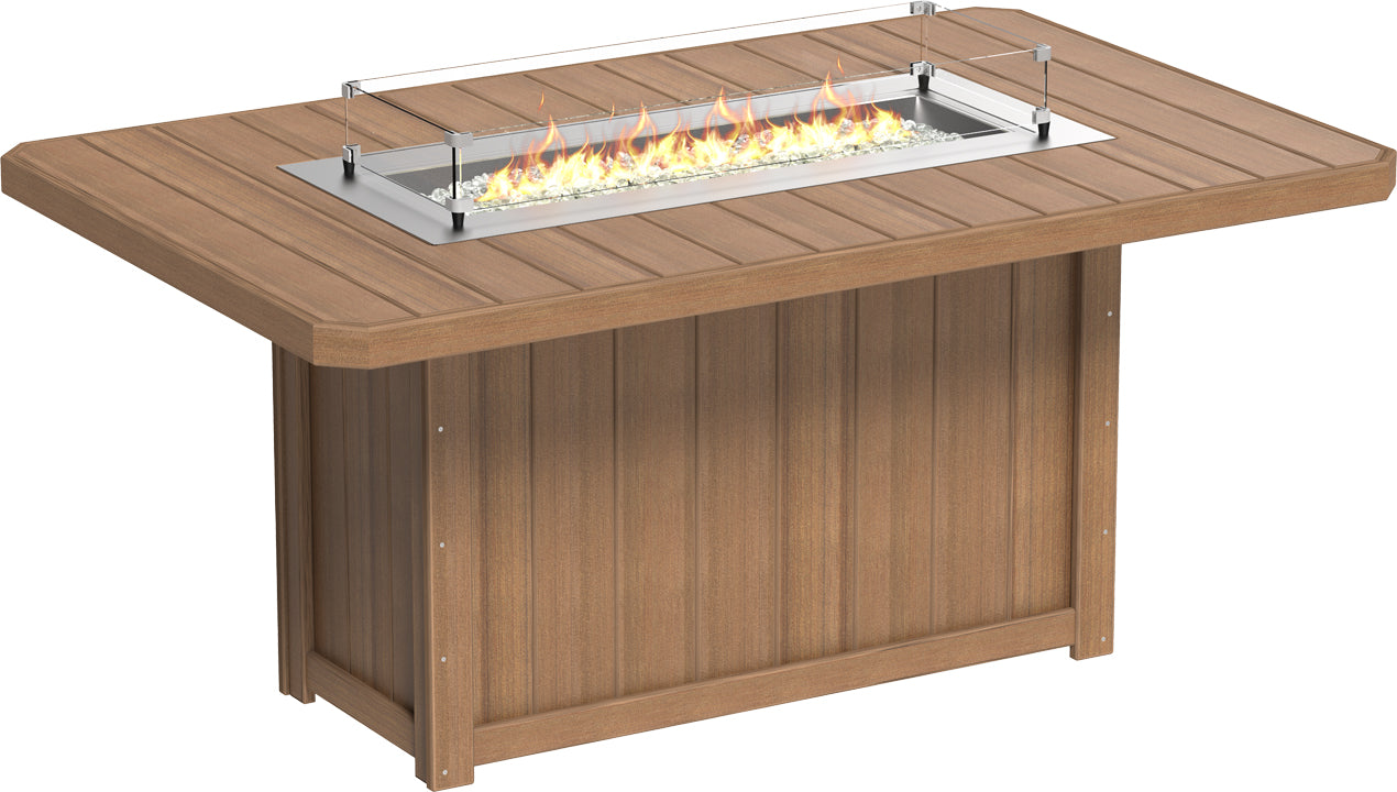 LuxCraft Lumin 79" Rectangular Counter Height Fire Table