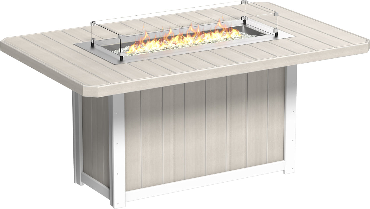 LuxCraft Lumin 79" Rectangular Counter Height Fire Table