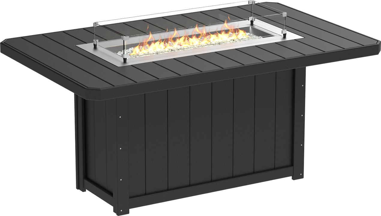 LuxCraft Lumin 79" Rectangular Counter Height Fire Table