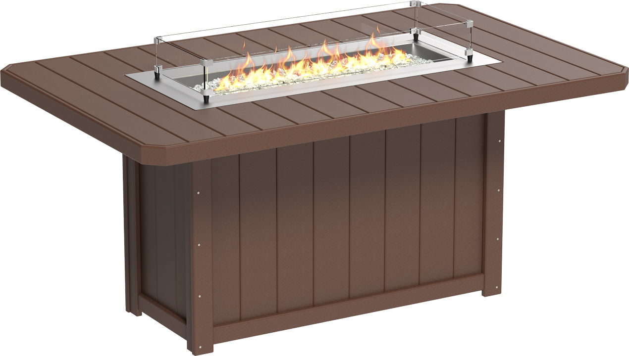 LuxCraft Lumin 79" Rectangular Counter Height Fire Table