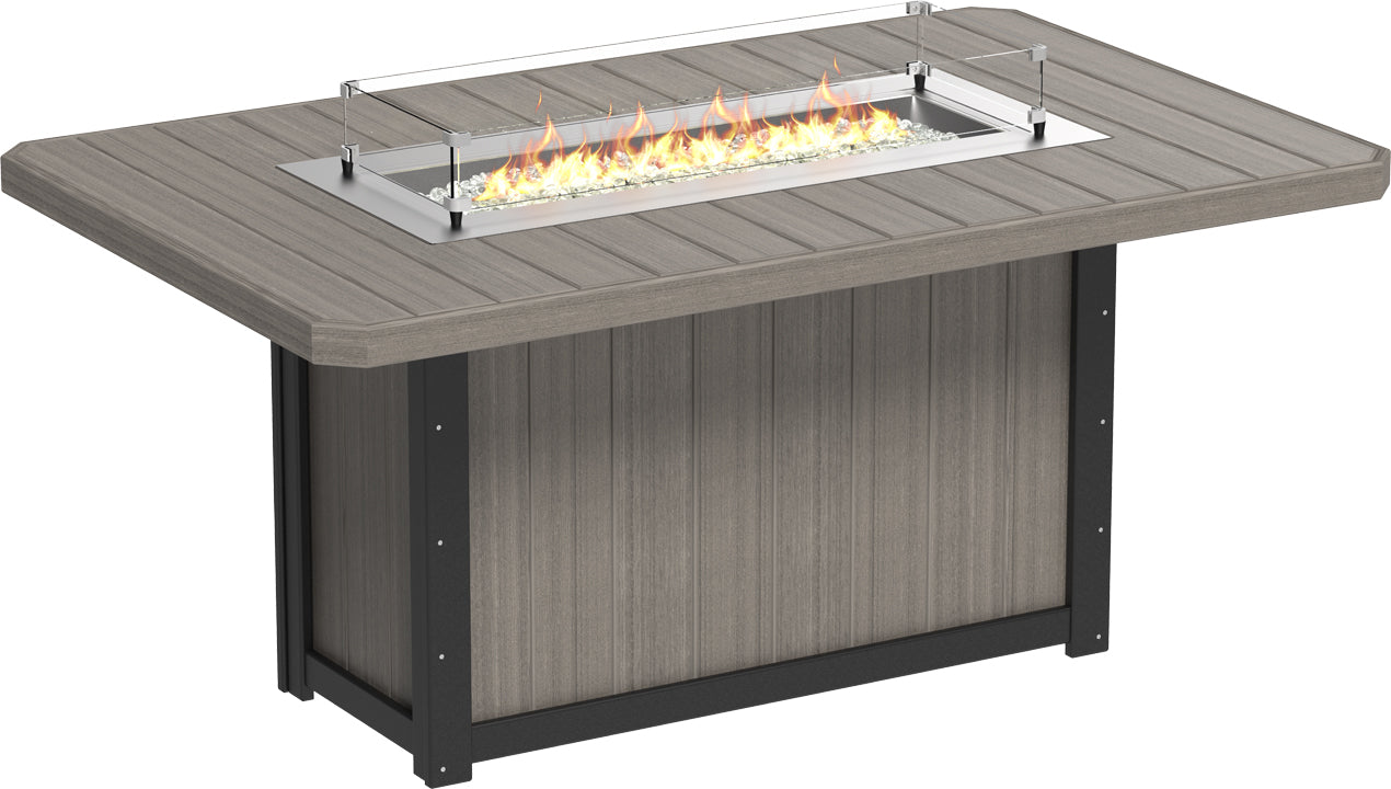 LuxCraft Lumin 79" Rectangular Counter Height Fire Table