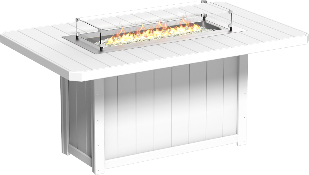 LuxCraft Lumin 79" Rectangular Counter Height Fire Table