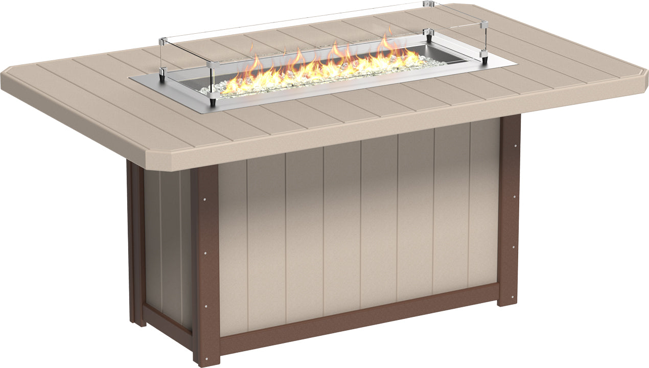 LuxCraft Lumin 79" Rectangular Counter Height Fire Table
