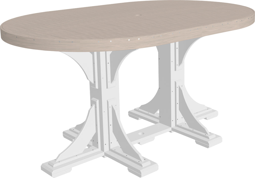LuxCraft Deluxe Poly 4' x 6' Oval Table Set #1