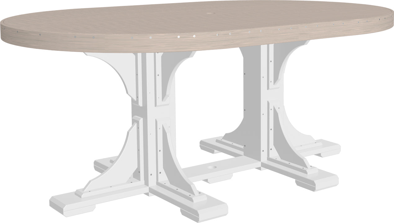 LuxCraft Deluxe Poly 4' x 6' Oval Table Set #3