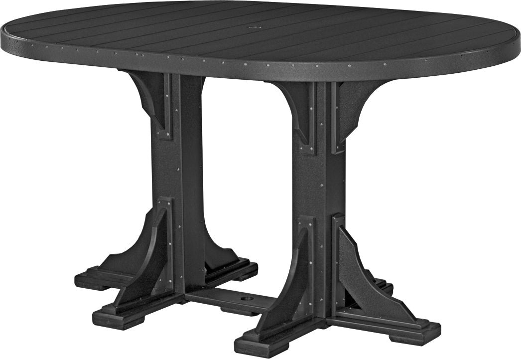 LuxCraft Deluxe Poly 4' x 6' Oval Table Set #1
