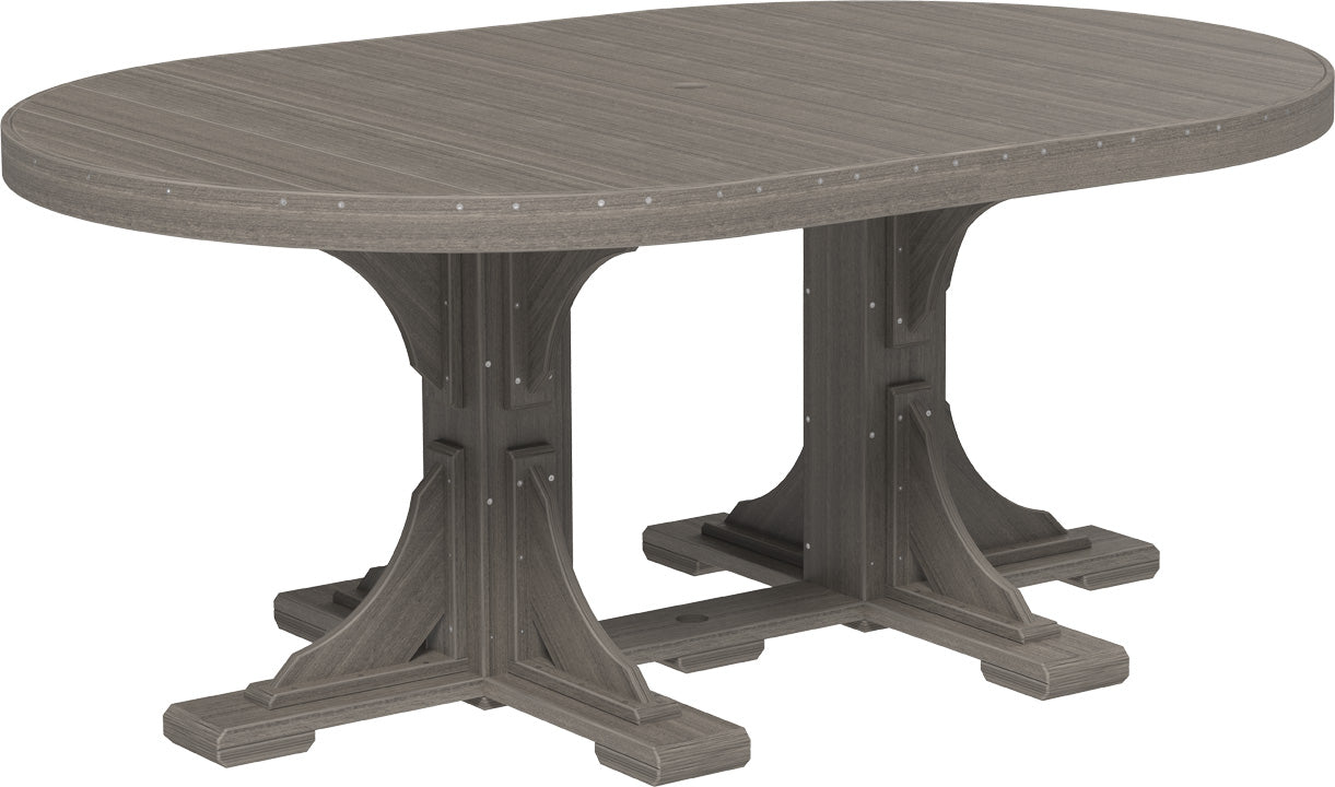 LuxCraft Deluxe Poly 4' x 6' Oval Table Set #1