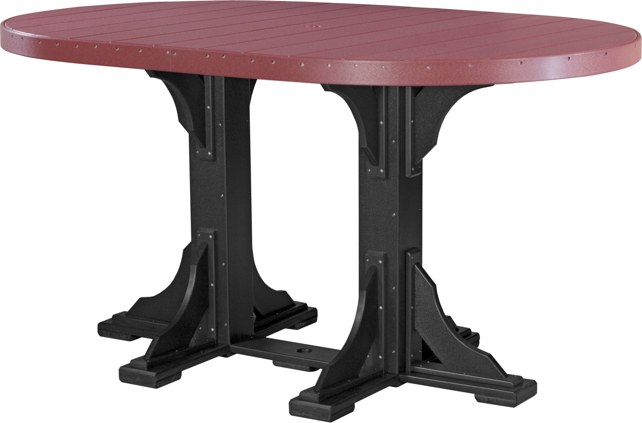 LuxCraft Deluxe Poly 4' x 6' Oval Table Set #1