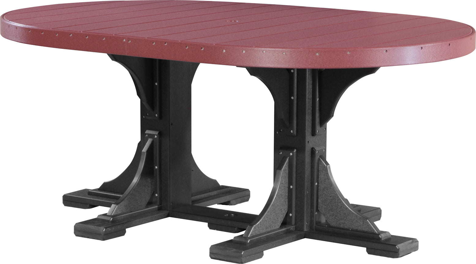 LuxCraft Deluxe Poly 4' x 6' Oval Table Set #1
