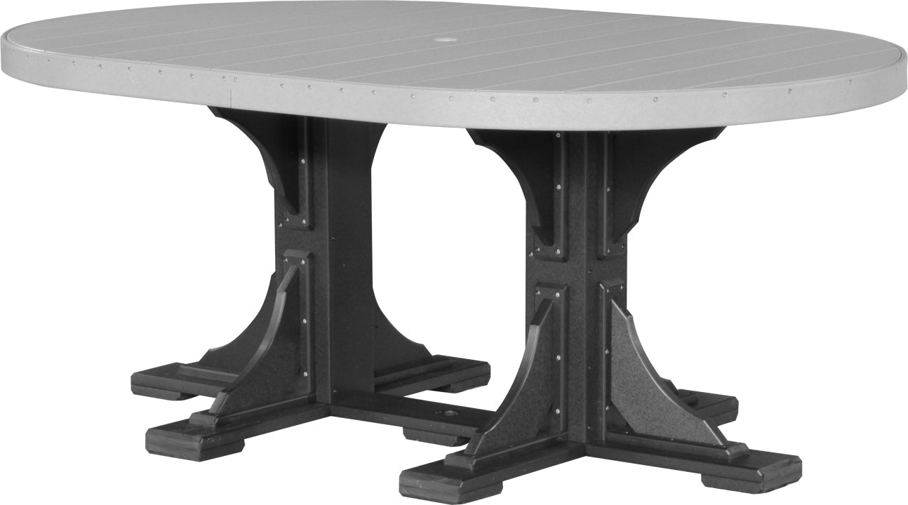 LuxCraft Deluxe Poly 4' x 6' Oval Table Set #3