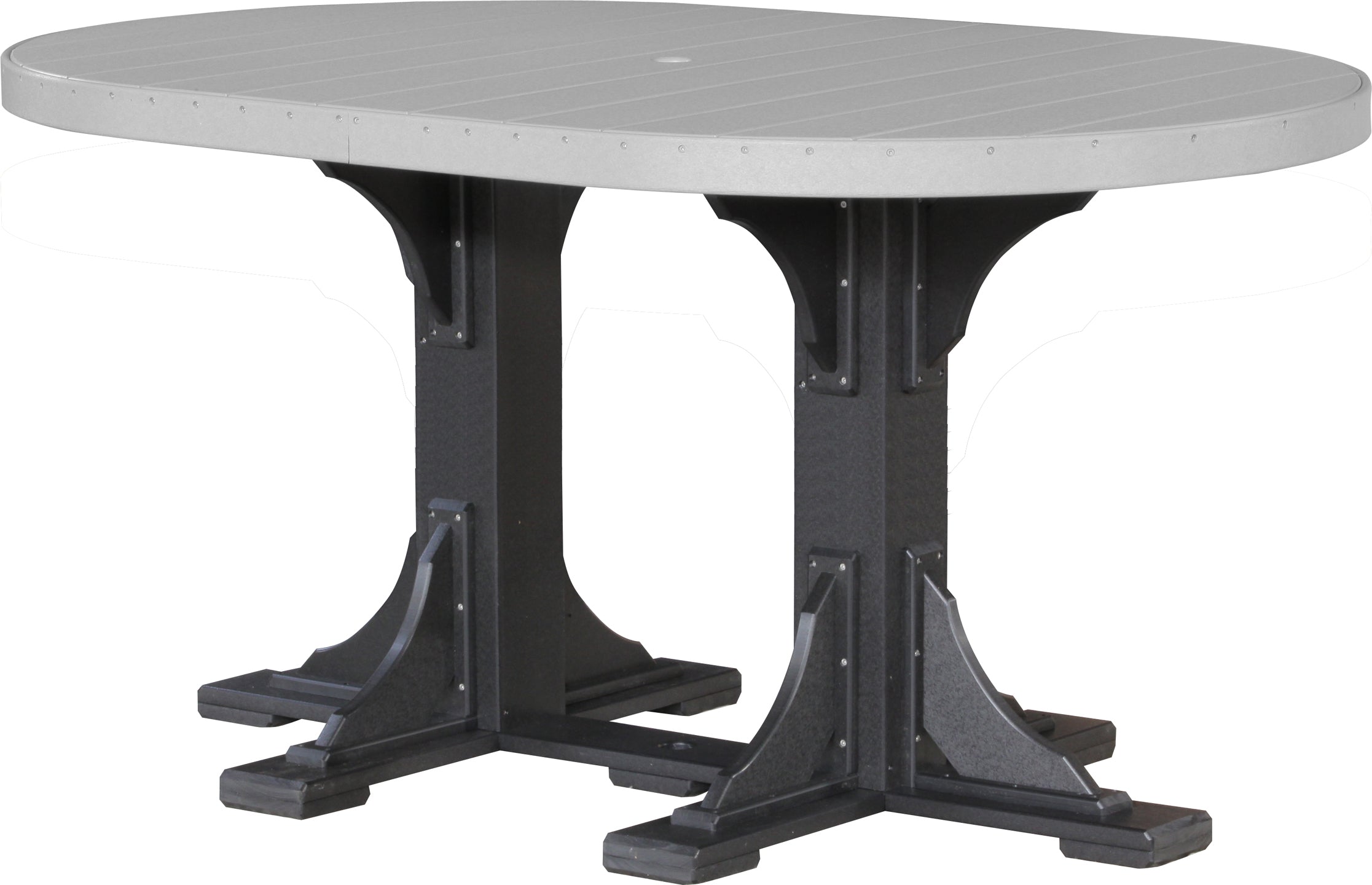 LuxCraft Deluxe Poly 4' x 6' Oval Table Set #1