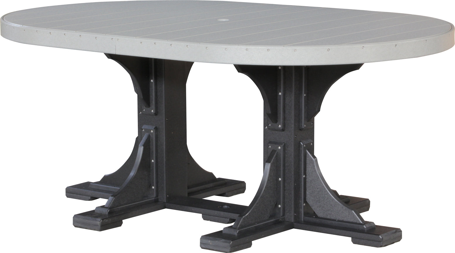 LuxCraft Deluxe Poly 4' x 6' Oval Table Set #1