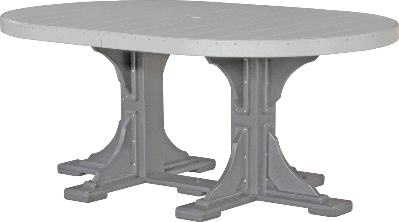 LuxCraft Deluxe Poly 4' x 6' Oval Table Set #1