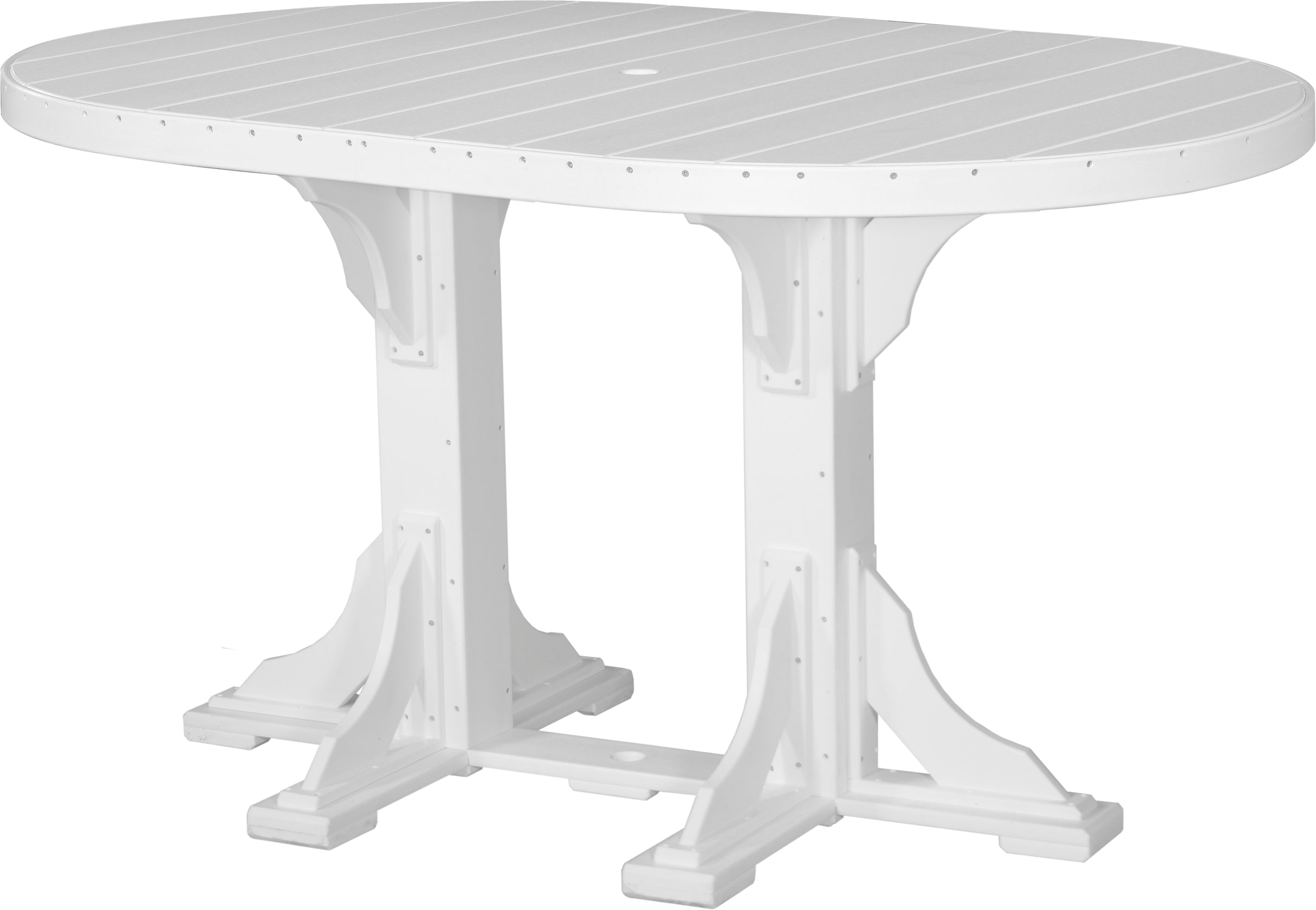 LuxCraft Deluxe Poly 4' x 6' Oval Table Set #1