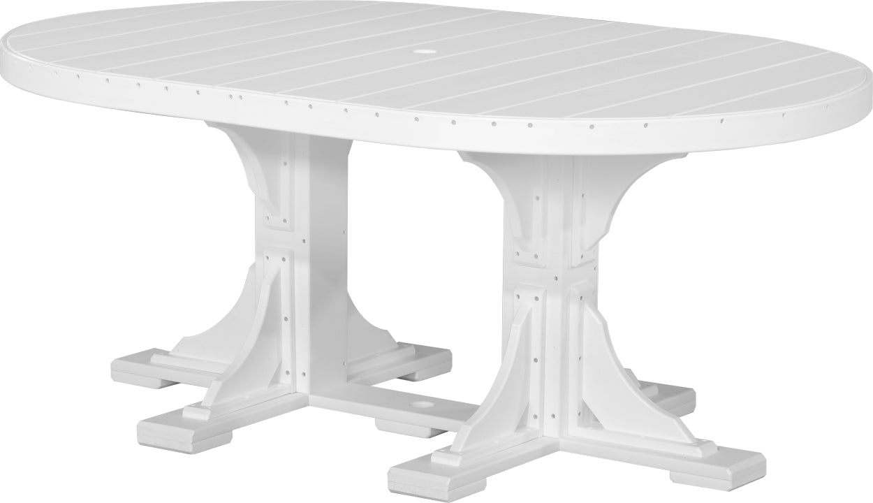 LuxCraft Deluxe Poly 4' x 6' Oval Table Set #1
