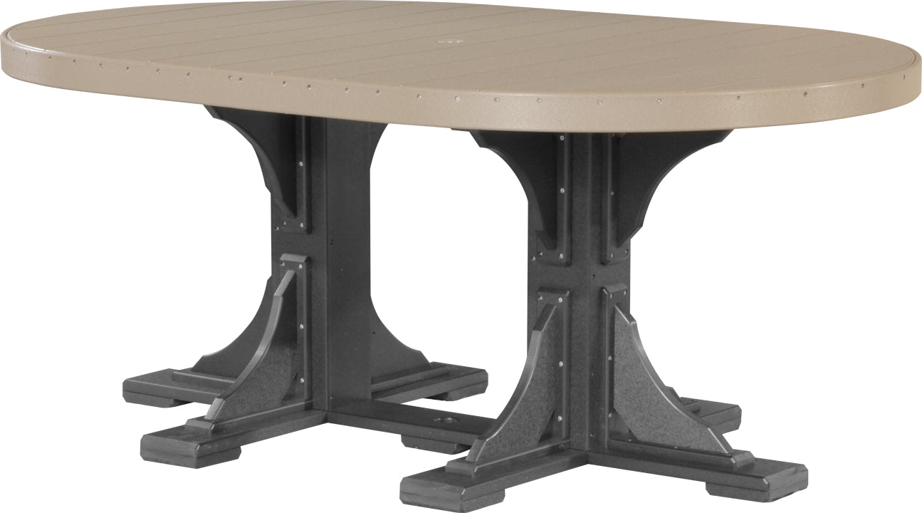 LuxCraft Deluxe Poly 4' x 6' Oval Table Set #3