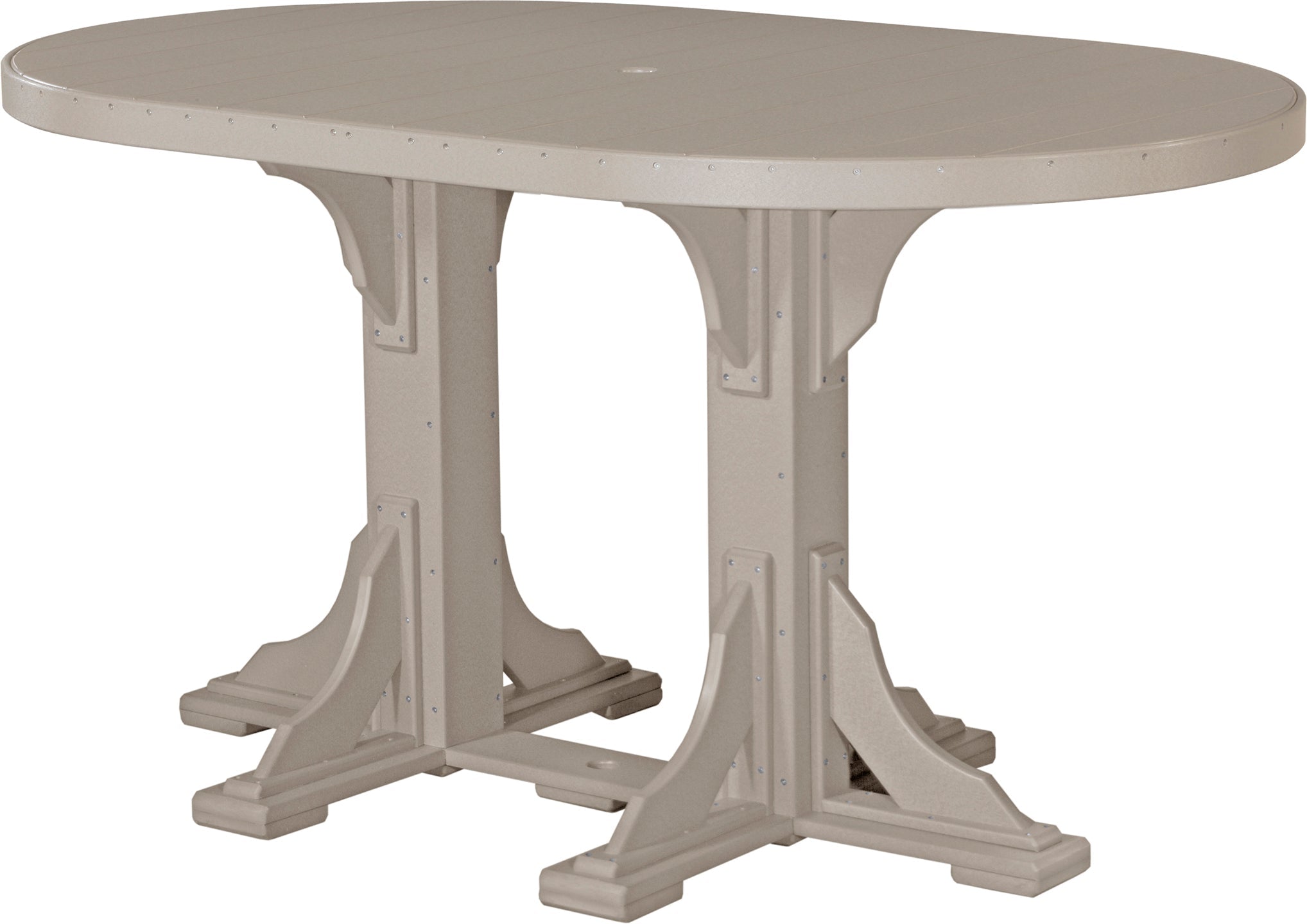 LuxCraft Deluxe Poly 4' x 6' Oval Table Set #1