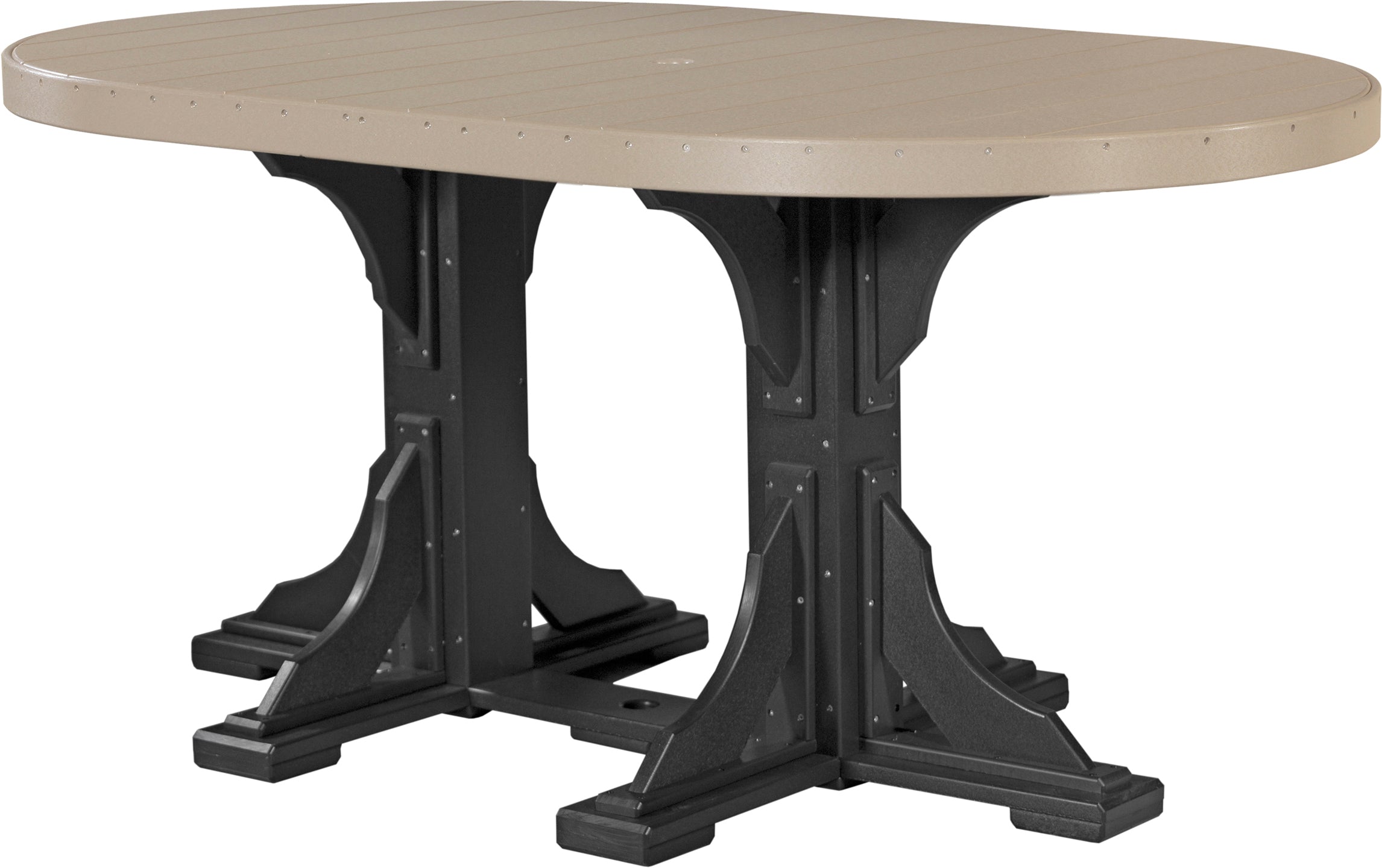LuxCraft Deluxe Poly 4' x 6' Oval Table Set #1