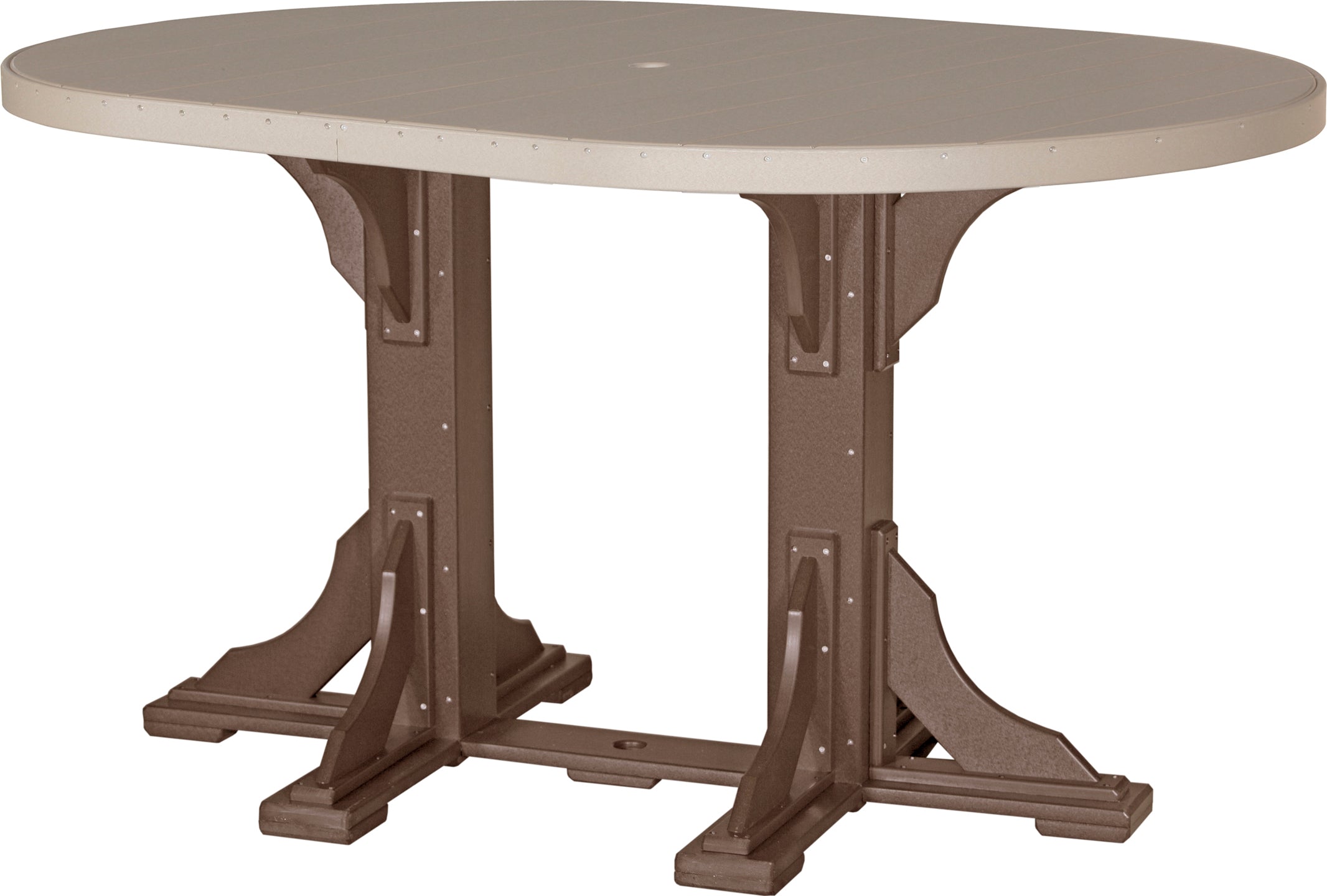 LuxCraft Deluxe Poly 4' x 6' Oval Table Set #1
