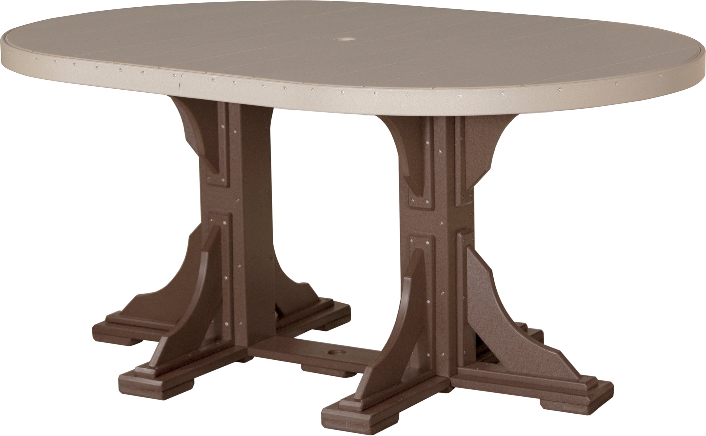 LuxCraft Deluxe Poly 4' x 6' Oval Table Set #1