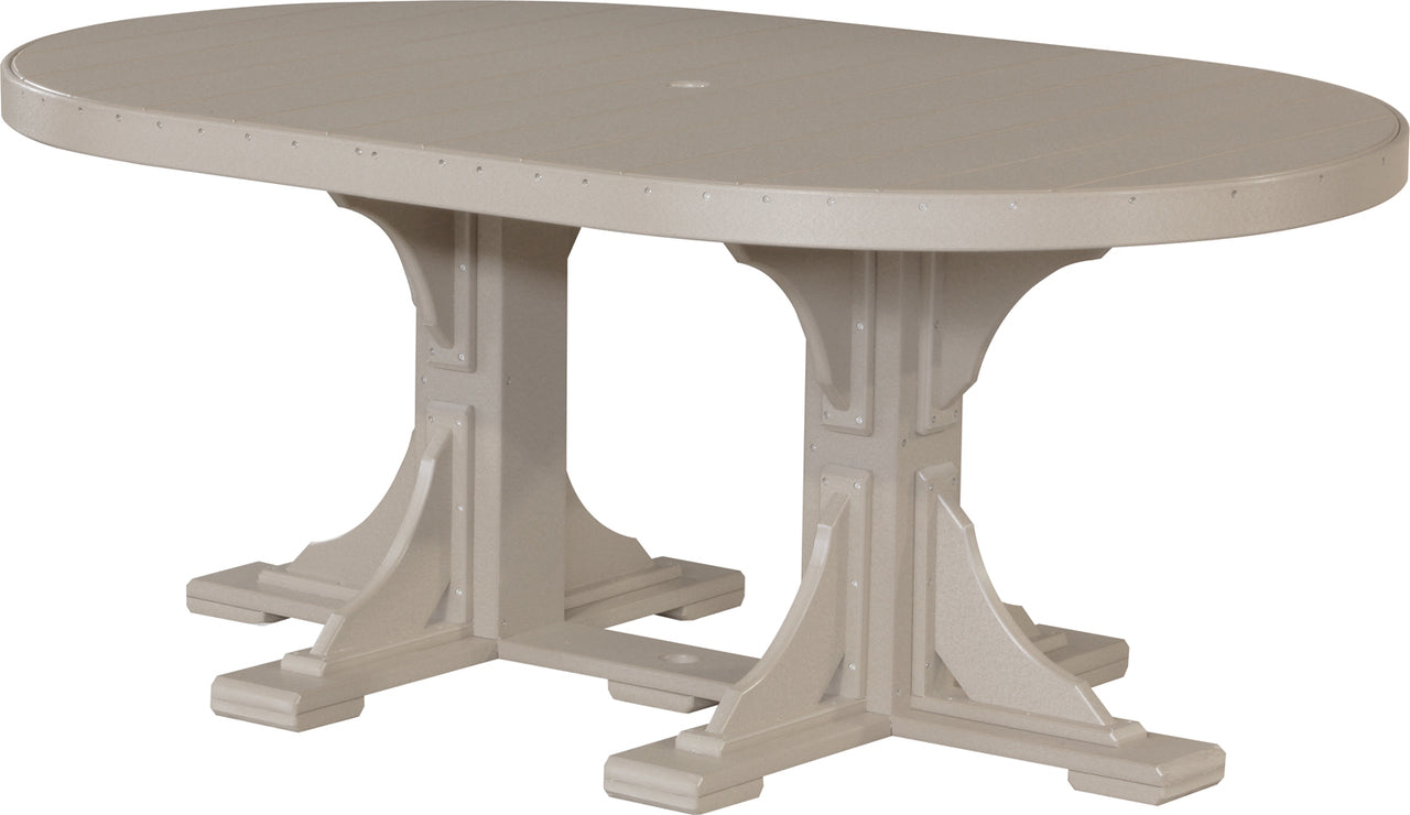 LuxCraft Deluxe Poly 4' x 6' Oval Table Set #1