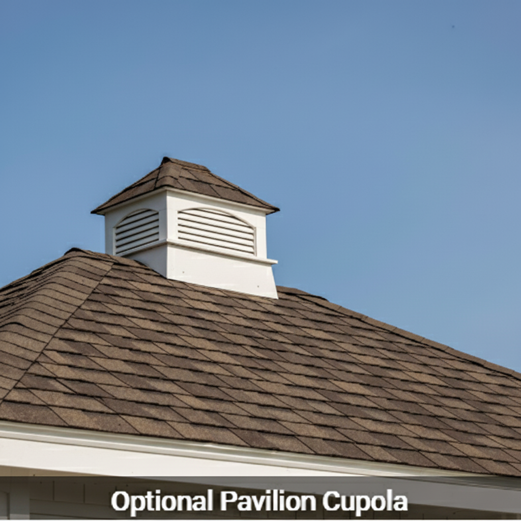 Country Lane Gazebos 12′ x 14′ Traditional Vinyl Pavilion w/ 6″ Higher Posts