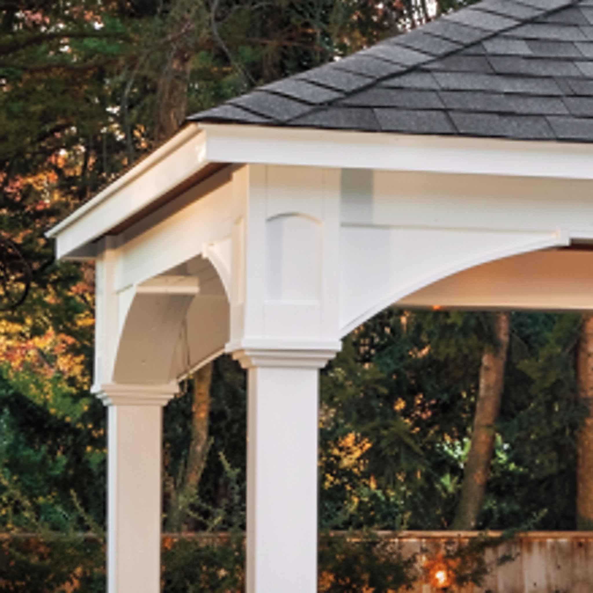 Country Lane Gazebos 16′ x 16′ Traditional Vinyl Pavilion w/ 6″ Higher Posts